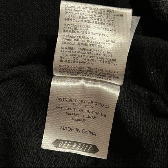 Off-White Men’s c/o Virgil Abloh Full-zip Size XL Black Hoodie - Picture 12 of 12